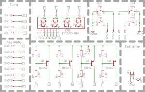 Schemat ideowy - panel przedni sterownika pompy CO